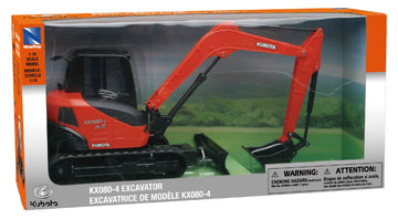 New Ray Kubota KX080-4 1/18° Excavator 33163 SS