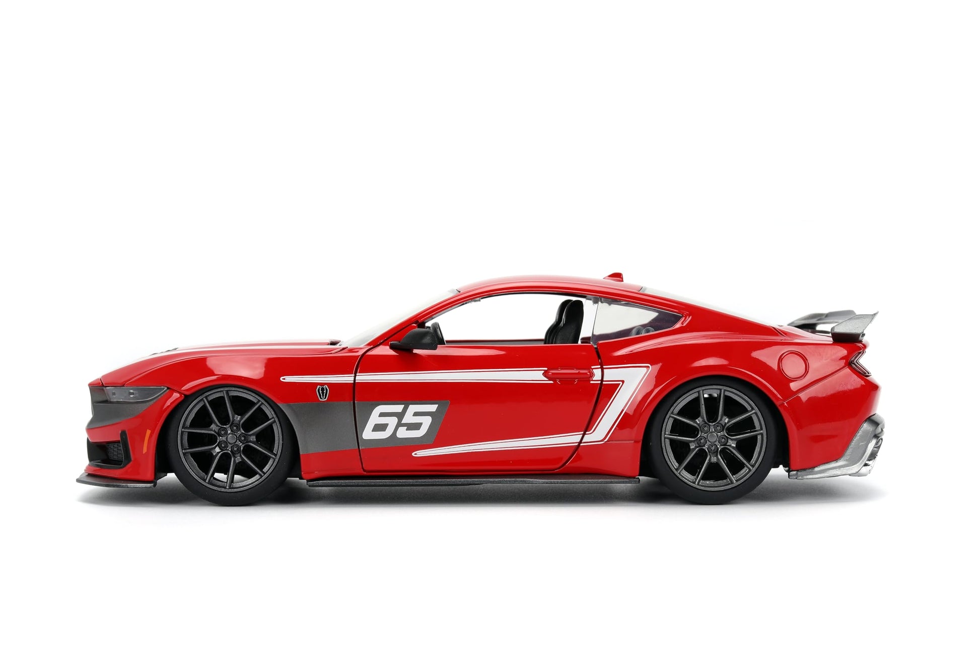 Jada Toys Bigtime Muscle 1:24 2024 Ford Mustang Dark Horse Die-cast Car - Opening Doors, Hood, Trunk, Rubber Tires(Glossy Red)