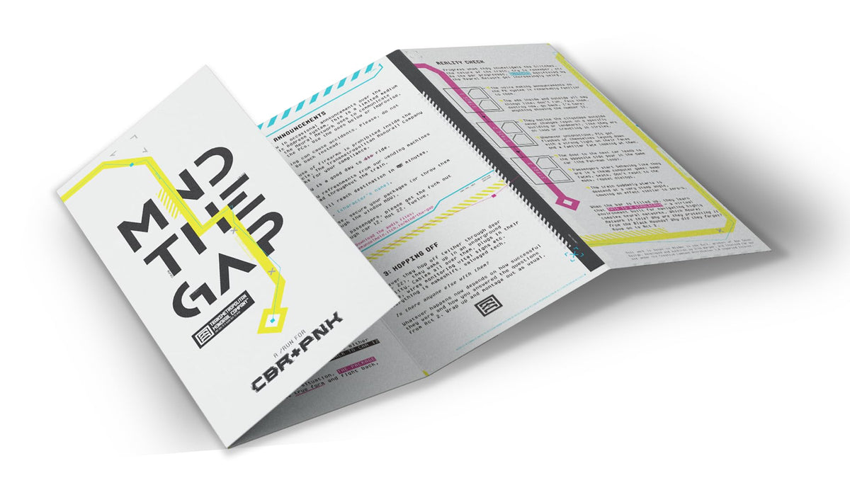 Mythworks CBR+PNK: Augmented Edition Minimalist Pamphlet TTRPG Forged in The Dark