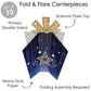 Big Dot of Happiness Starry Skies - Table Decorations - Gold Celestial Party Fold and Flare Centerpieces - 10 Count