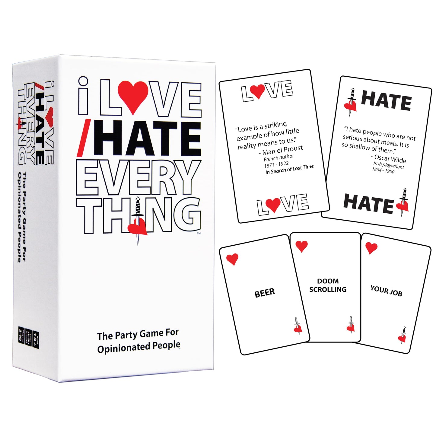 Teenie Tiny Tiki Games I Love/Hate Everything Party Card Game - Ice Breaker Cards and Conversation Starter Cards for Friends & Family - Fun