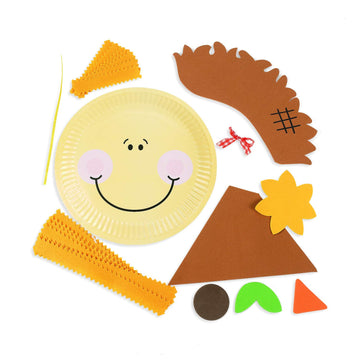 Paper Plate Scarecrow Craft Kit - Makes 12 - Fall Crafts for Kids and Fun Home Activities