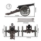 BMC CTS Civil War Artillery Horse Wagon - ACW Cannon Limber Caisson Playset
