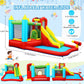 Infaltable Water Slides for Kids Backyard with Splash Pool & Sprinklers, Bounce House Combo, Climbing Wall, Kids Inflatable Water Park for Ages 3-12