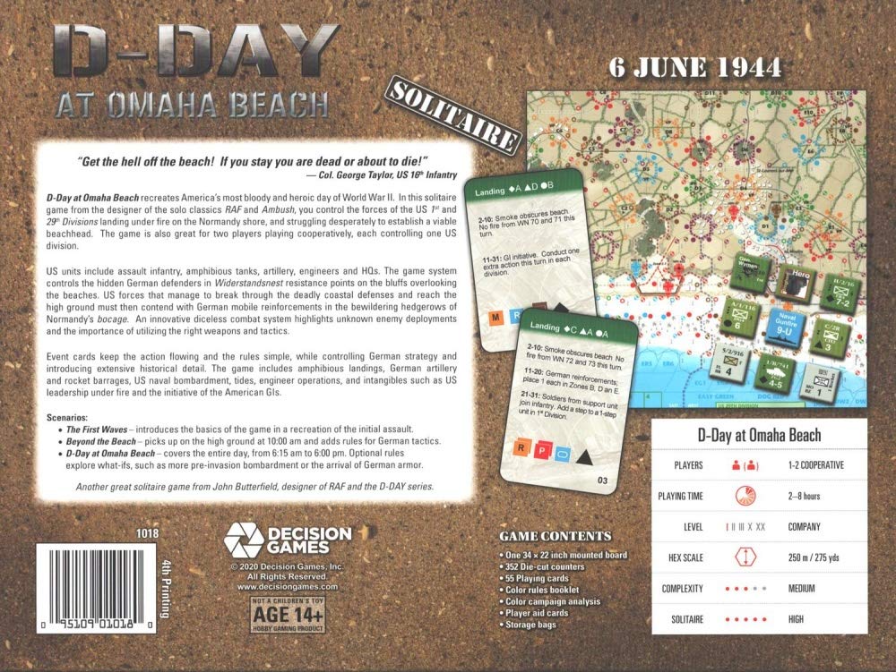 DG: D-Day at Omaha Beachhead Boardgame, 2nd Edition