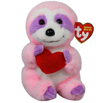Ty Beanie Bellies Tart The Pink Valentine Sloth - 6"