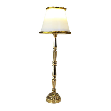 Miniature Dollhouse Floor Lamp, LED Battery-Operated Light, Functional Dollhouse Furniture Accessory