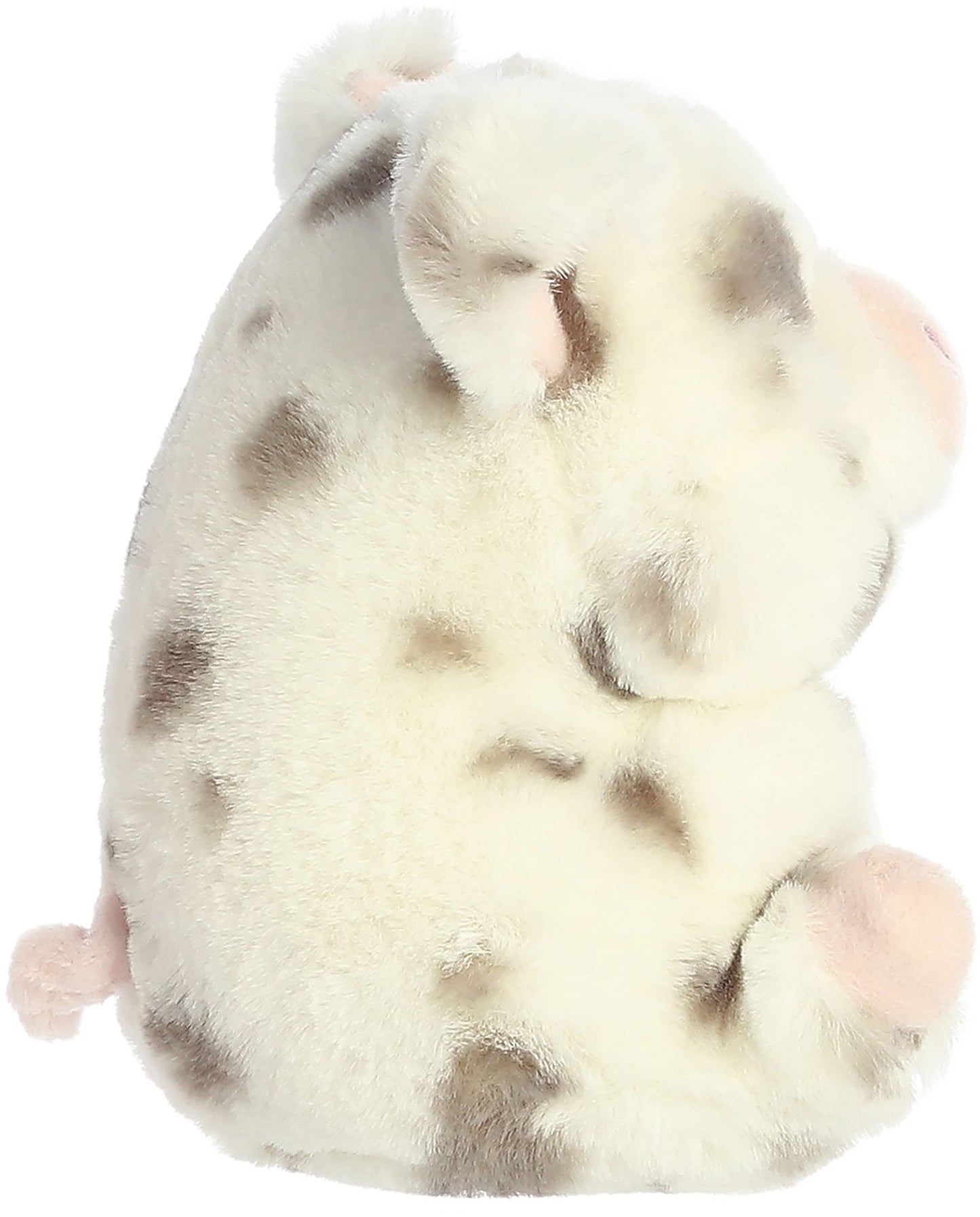 Aurora® Playful Rolly Pet™ Periwinkle Pig™ Stuffed Animal - Compact Size For On-the-Go Fun - For Adults, Kids, Birthdays, and Anniversaries - White 6