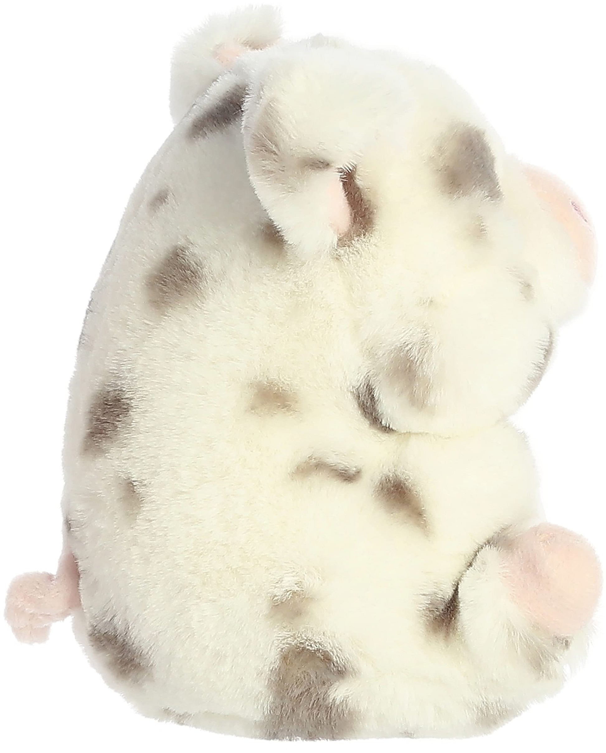 Aurora® Playful Rolly Pet™ Periwinkle Pig™ Stuffed Animal - Compact Size For On-the-Go Fun - For Adults, Kids, Birthdays, and Anniversaries - White 6