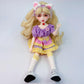 Linara 1/6 BJD Doll 12in Full Set with Dress Shoes Wig Makeup Christmas Birthday (Purple)