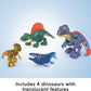 Fisher-Price Imaginext Jurassic World Dinosaur Toys Evo-Scanner Multi-Pack 10-Piece Light-Up Figures Set for Ages 3+ Years