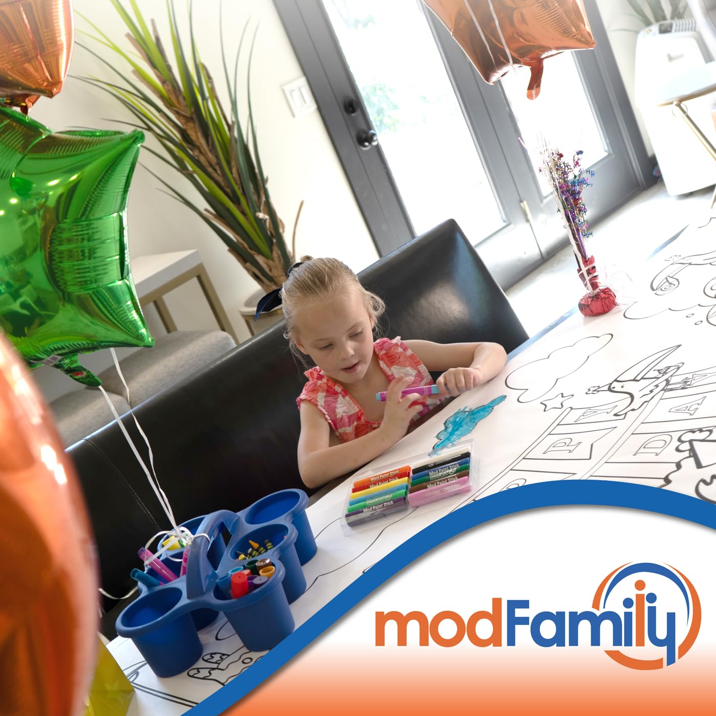 Giant Happy Birthday Coloring Poster 36 x 72 Inches Extra Large Paper Banner Table Cloth - Huge Fun At Your Kids Birthday Party - Color In Classroom