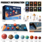 Wooden Solar System Model Board?Kids Solar System with Astronauts ?Montessori Planet Toys,Educational Planets Balls,Preschool Learning Puzzle?Space