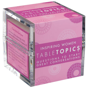 TableTopics Inspiring Women Question Card Game - 135 Conversation Starter Cards with Inspirational Quotes and Prompts for Discussions About Female