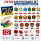 AuroraSynth 150PCS Magnetic Blocks - 0.8in Magnetic Building Blocks Cubes, Magnet Toys for Kids, Stacking Construction Magnets, School STEM Toys