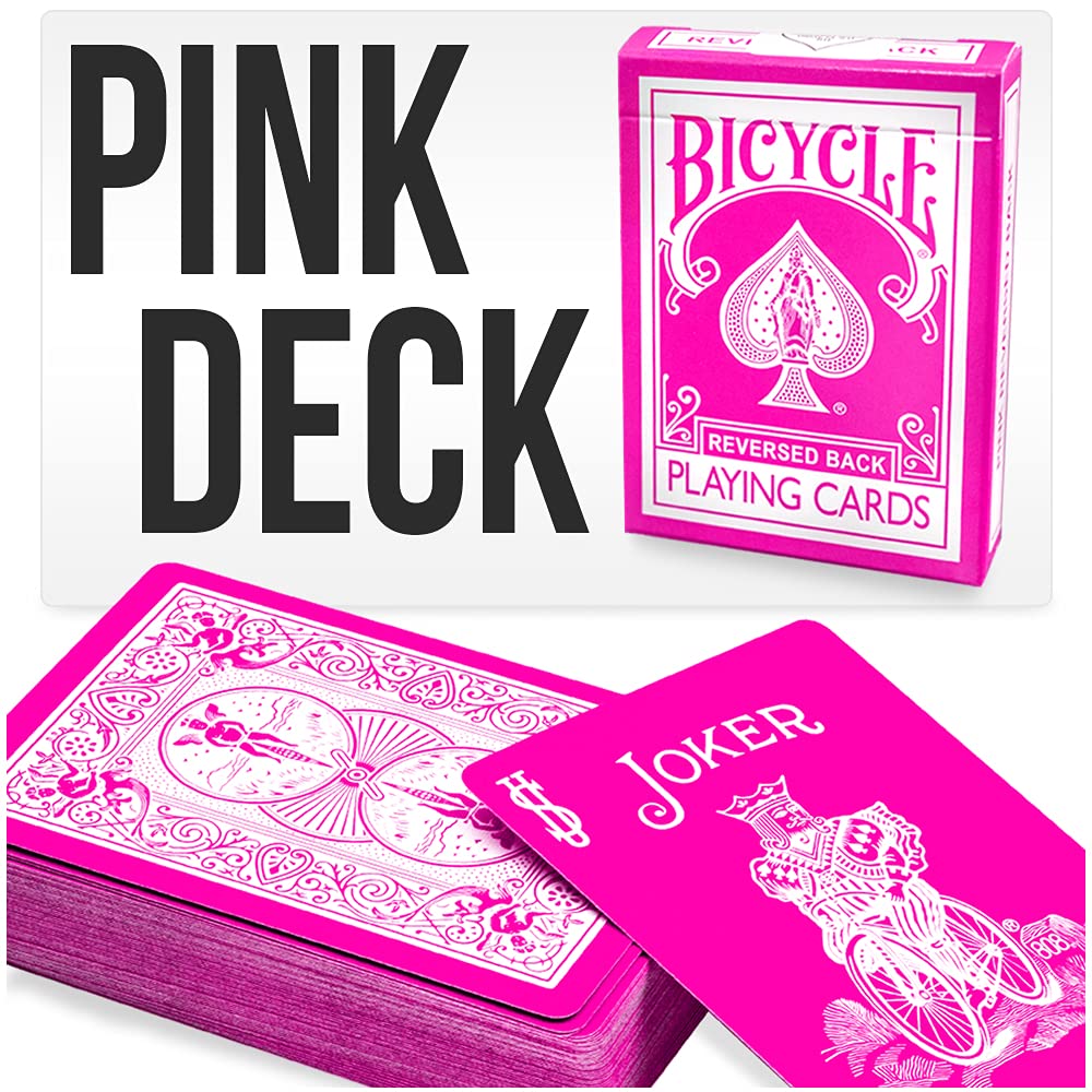 Magic Makers Pink Bicycle Playing Cards Deck