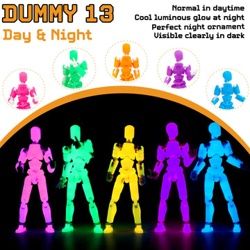 Luminous Titan 13 Action Figures Set, ?5-Pack?3D Printed Toys T Dummy 13