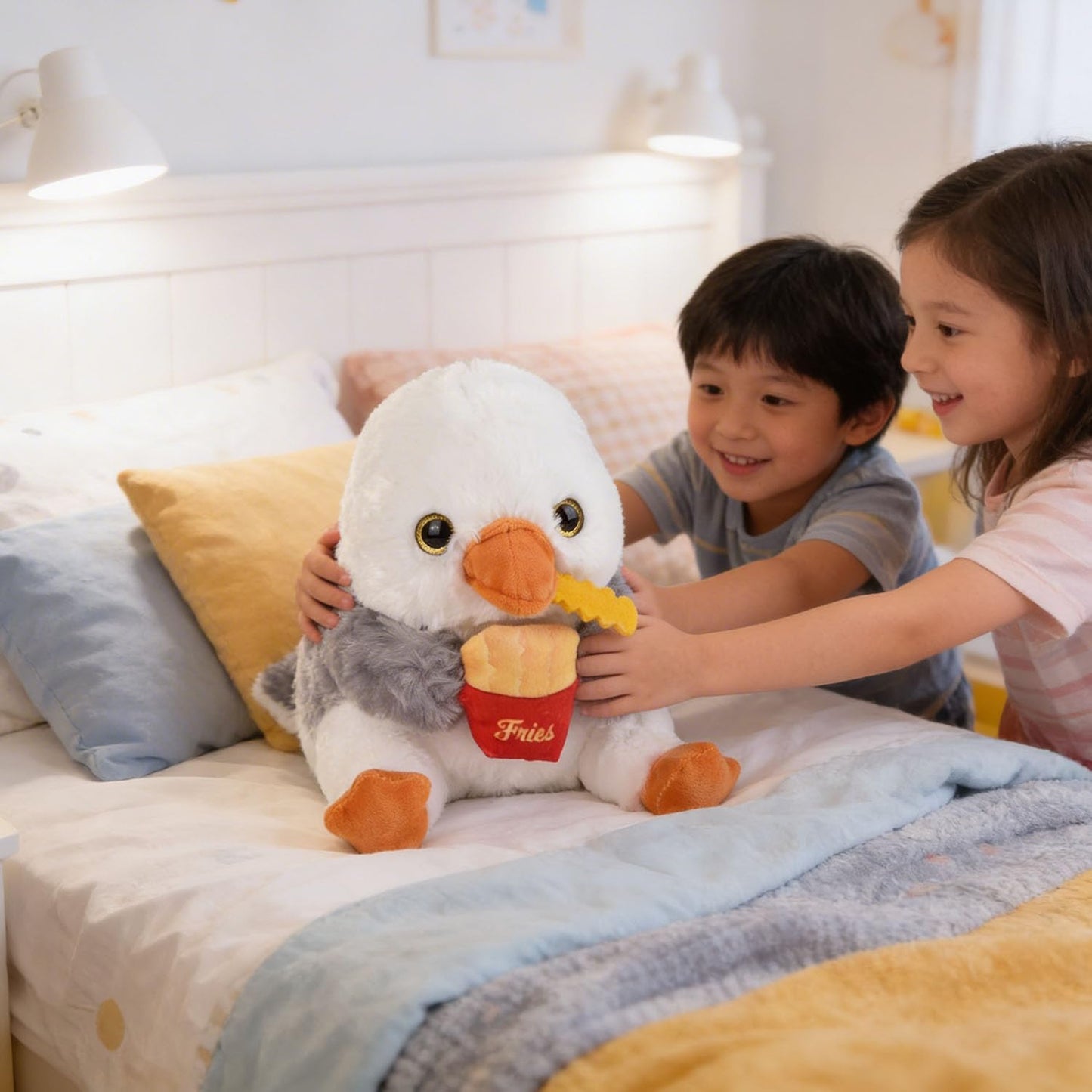 Rhode Island Novelty Charming Belly Buddy Seagull, Soft Stuffed Animal Toy for Kids, 8.5 Inch