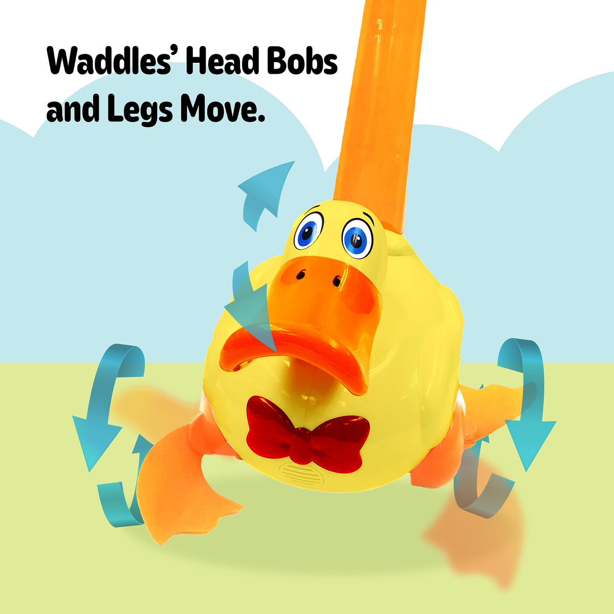 Waddles the Waddle Duck - Baby to Toddler Push Toy with Quacking Sounds and Waddling Action, Walking Toy for 1-3 Year Olds, Great for 1 Year Old