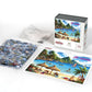 Boardwalk St. Lucia 500 Piece Jigsaw Puzzle Tropical Beach Vacation Puzzles with Premium Box, Gift for Adults and Family 16"x20"