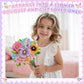 Crafts for Girls 8-12 - Make Your Own GEM Art Flower Bouquet - Arts and Crafts for Kids Ages 8-12 - Diamond Art Kits for Kids - 5D Dimond Art