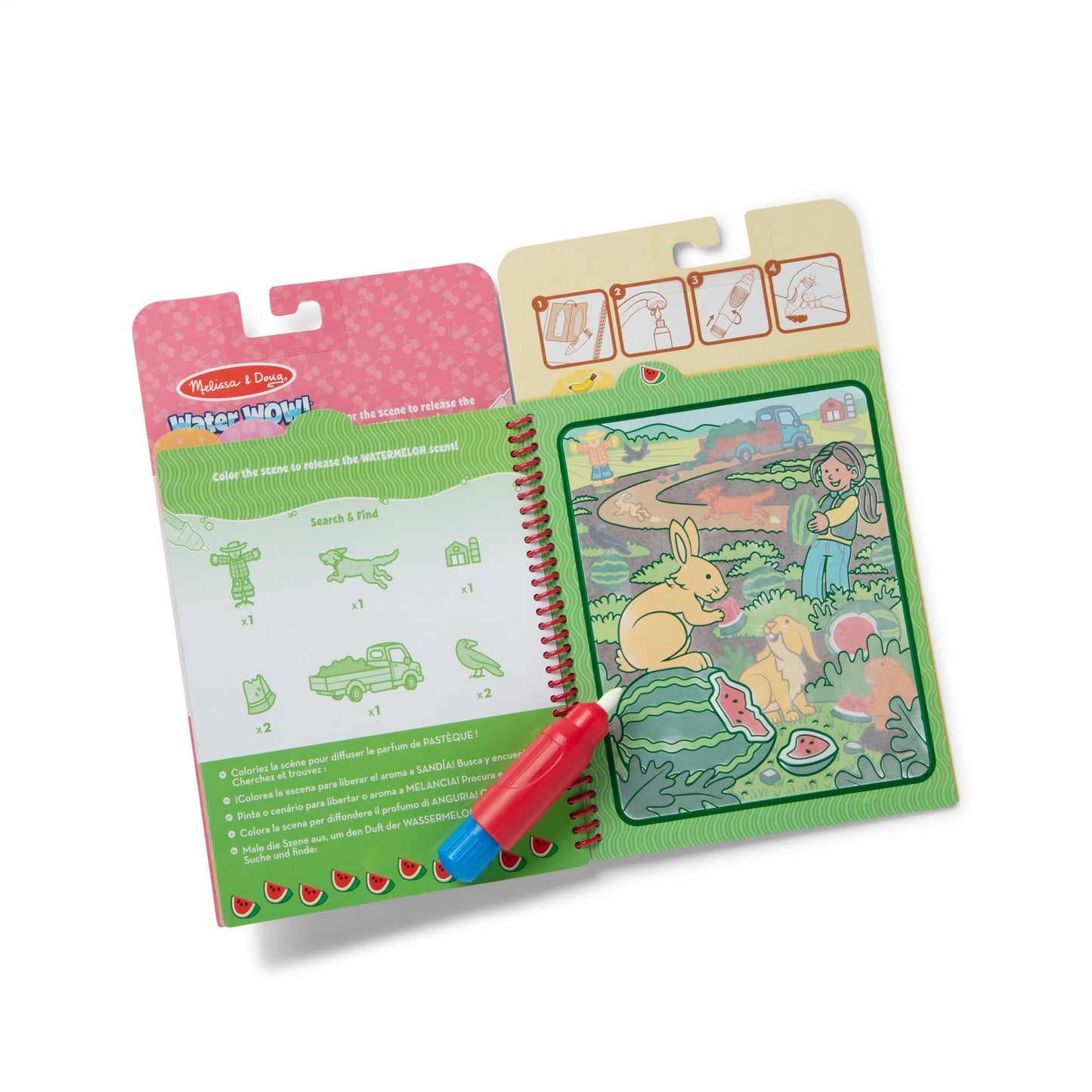 Melissa & Doug 2-Pack Scented Water Wow!, Fruits & Treats Coloring Book Set