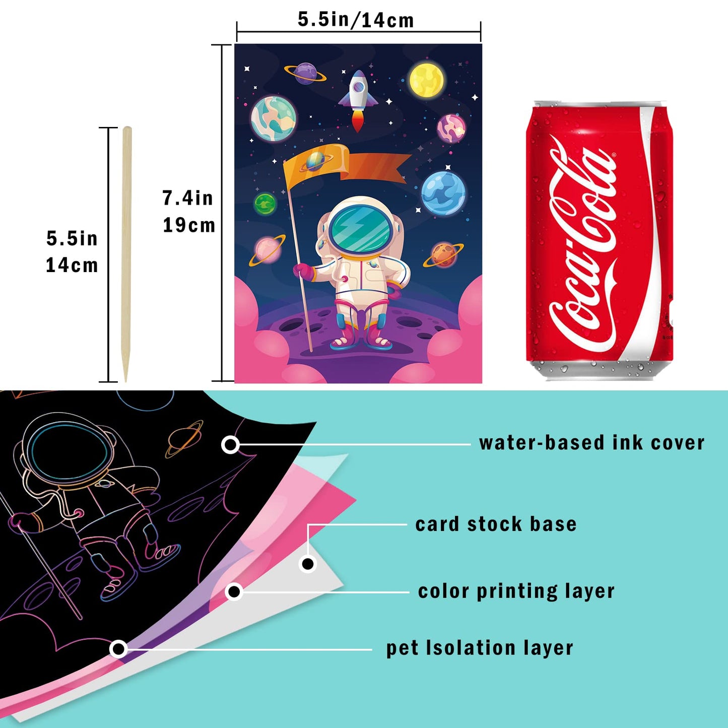 OPUHOHR 3 Set Magic Scratch Paper Art, Colorful Magic Drawing Art Book with 3 Scratch Pen for Birthday Halloween Christmas Party Games Projects Kits