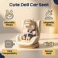 Dolls Car Seat for 10-17cm Doll, Including Air Vent Clip, Magnetic Doll Car Seat Holder, Universal 3.9"-6.7" Action Figure Sofa with Elastic Safety
