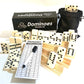 Games Dominoes Double 6, Tournament Size, Two Toned with Spinner (Center) Rivets, in Wooden case