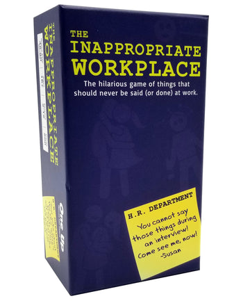 One Up Parties and Games The Inappropriate Workplace - New for 2021. The Hilarious Game of Things That Should Never be Said (or Done) at Work.
