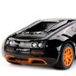 RASTAR RC Car | 1:24 Bugatti Veyron 16.4 Grand Sport Vitesse Radio Remote Control Racing Toy Car Model Vehicle, Black/Orange