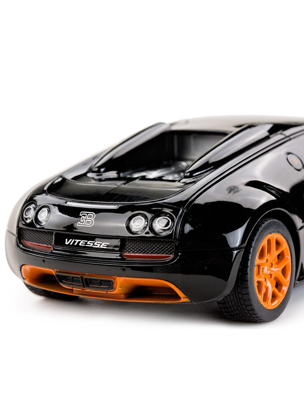 RASTAR RC Car | 1:24 Bugatti Veyron 16.4 Grand Sport Vitesse Radio Remote Control Racing Toy Car Model Vehicle, Black/Orange