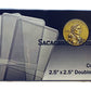 25 Pack Double Pocket 2.5 x 2.5 Unplasticized Vinyl Flips Safe for Long Term Coin Storage