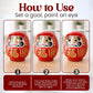 Japanese Daruma Doll Handmade in Japan - Authentic Red 4.7 inch Traditional Takasaki Good Luck Goal Setting Doll for Success, Motivation & Zen Decor