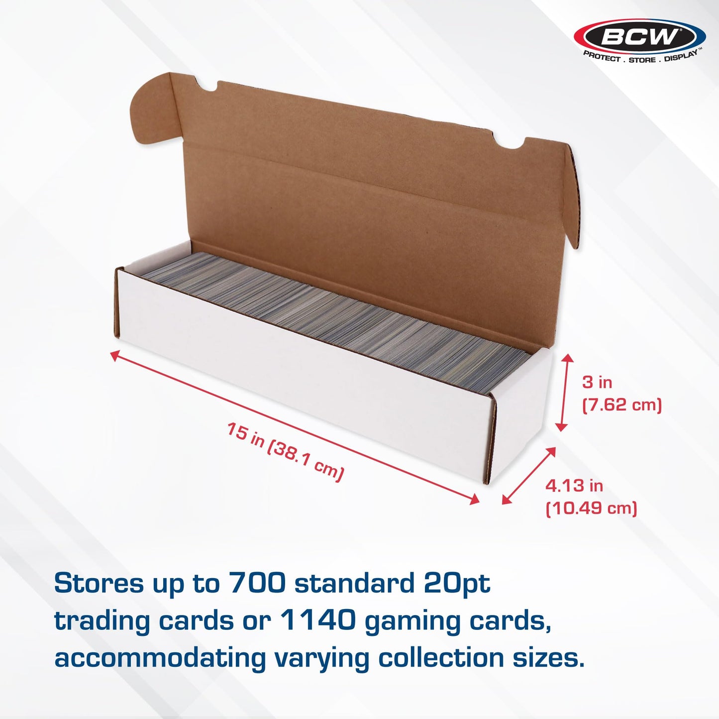 BCW 800ct Trading Card Storage Boxes - 6 Pack | Organizer for Sports and Trading Cards | Card Storage Solution