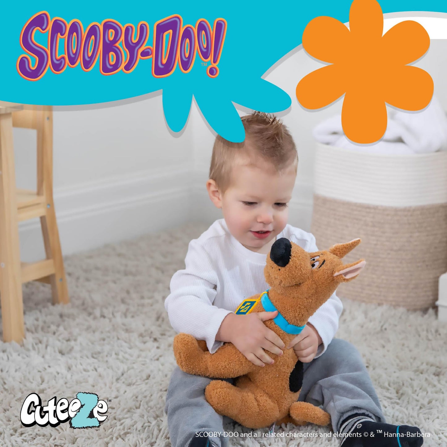 Kids Preferred Warner Bros. Scooby-Doo Cuteeze Extra Soft Plush Stuffed Animal Toy for Baby and Toddler Boys and Girls - 13 Inch Size