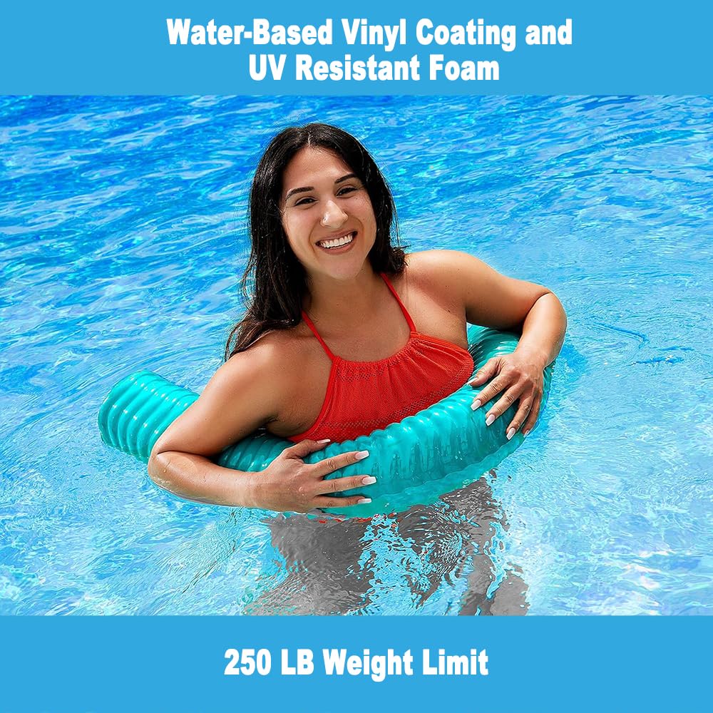 IMMERSA Jumbo Swimming Pool Noodles, Premium Soft Water-Based Vinyl Coating and UV Resistant Foam Noodles for Swimming and Floating, Lake Floats, Pool