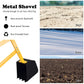 GLACER Kids Sand Digger with Wheels, Sandbox Excavator Crane with Rotatable Seat, Kids Ride on Swivel Digger for Dirt and Snow, Steel Digging Scooper
