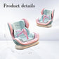 Doll Car Seat for 17cm Dolls, Cute Toy Car Seat with Clip and Removable Magnetic Base Stand, Car Interior Decor for Doll Toy Ornament Display (Blue