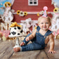 DSAANE Cow 1/2 Birthday Party Hat - Half Birthday Hat For Western Party,1/2 Birthday Party Crown For Party Decorations,Photo Props For Birthday