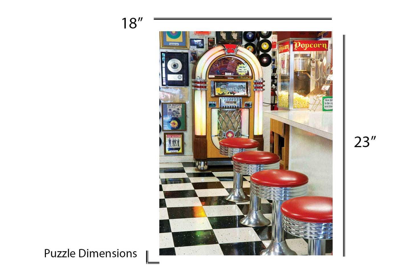Springbok Puzzle to Remember - Alzheimer & Dementia Activity - 36 Piece Jigsaw Puzzle The Malt Shop - Made in USA