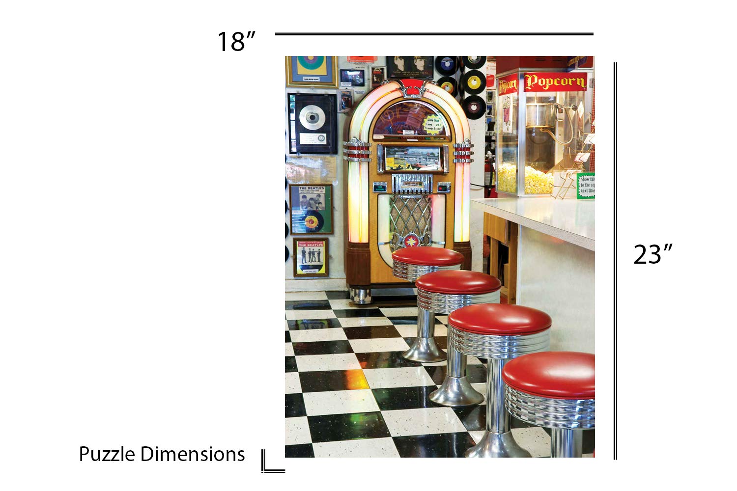 Springbok Puzzle to Remember - Alzheimer & Dementia Activity - 36 Piece Jigsaw Puzzle The Malt Shop - Made in USA