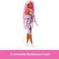 Barbie Deluxe Style Doll #1 in Barbiecore Outfit, Pink Hair and Glossy Pink Dress with Accessories Like Velvet Gloves, Money Purse, and More