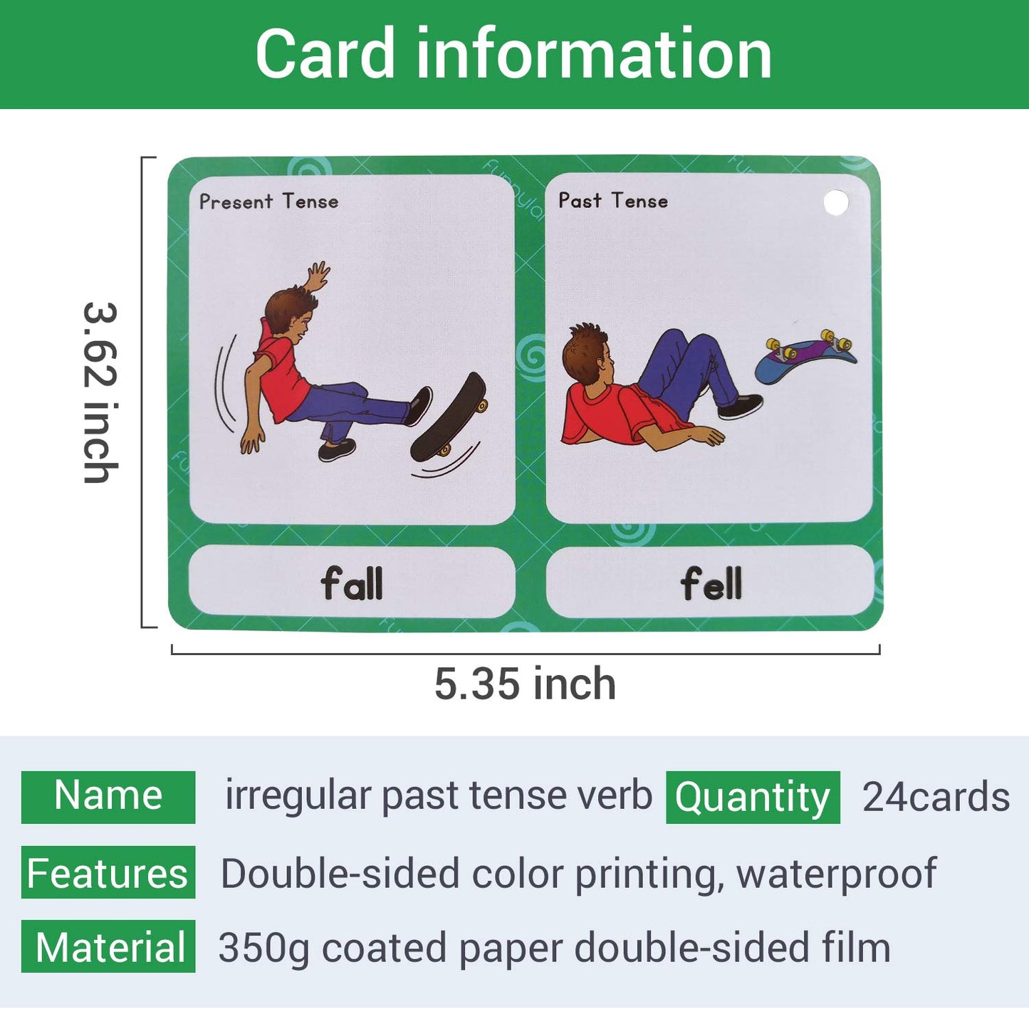 Richardy 46 Groups Irregular Past Tense Verbs Cards English Grammar Educational Flashcards Building Vocabulary Homeschool Supplies