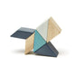 6 Piece Tegu Pocket Pouch Prism Magnetic Wooden Block Set, Blues