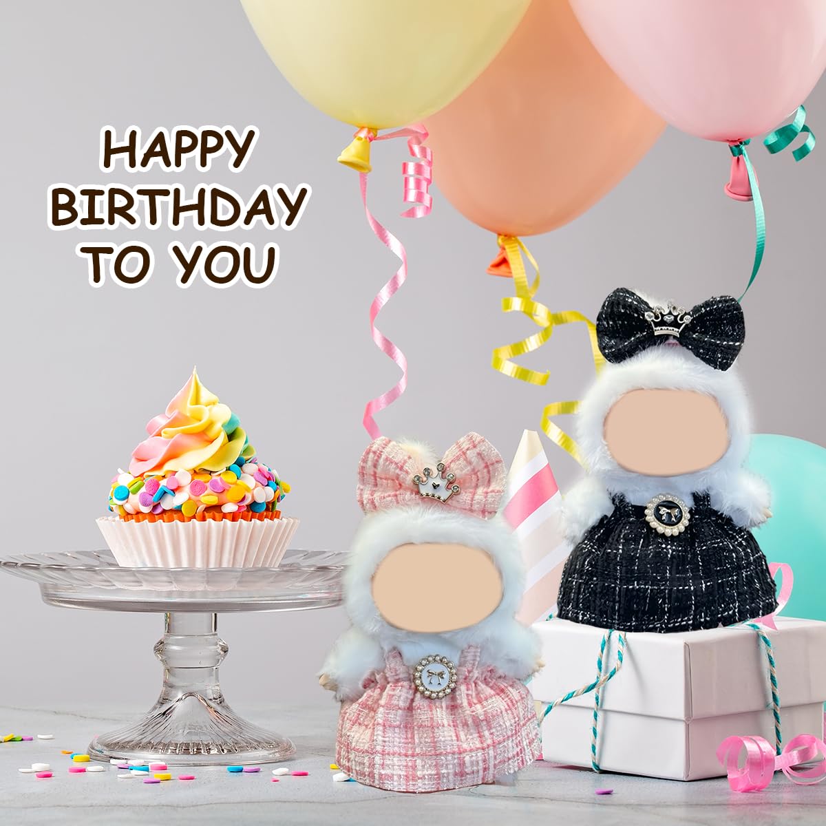10 Pack Compatible for Labubu Clothes,17cm Doll Clothes Cute Outfits Stylish Accessories Designer Hat Dress Shirt Set Compatible for Labubu Birthday