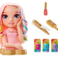 Rainbow High Styling Head - 33cm Bella - 4-in-1 Playset with Washable Hair Cream, Nail Polish, Brush and Hair Colouring Tools, Style, Colour
