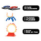 Flat 2 Fast Stunt 2-Pack Playset - All-Inclusive Set with Launch Ramp, Fire Ring, Tunnel & 2 Flat Car Racers - Build Custom Stunts - Ages 5+