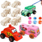 SHAPGEI 12 Pieces Wood DIY Car Toys Unfinished Wooden Cars Paintable Wood Car Blocks Crafts for Students Home Activities Easy Woodworking and Family