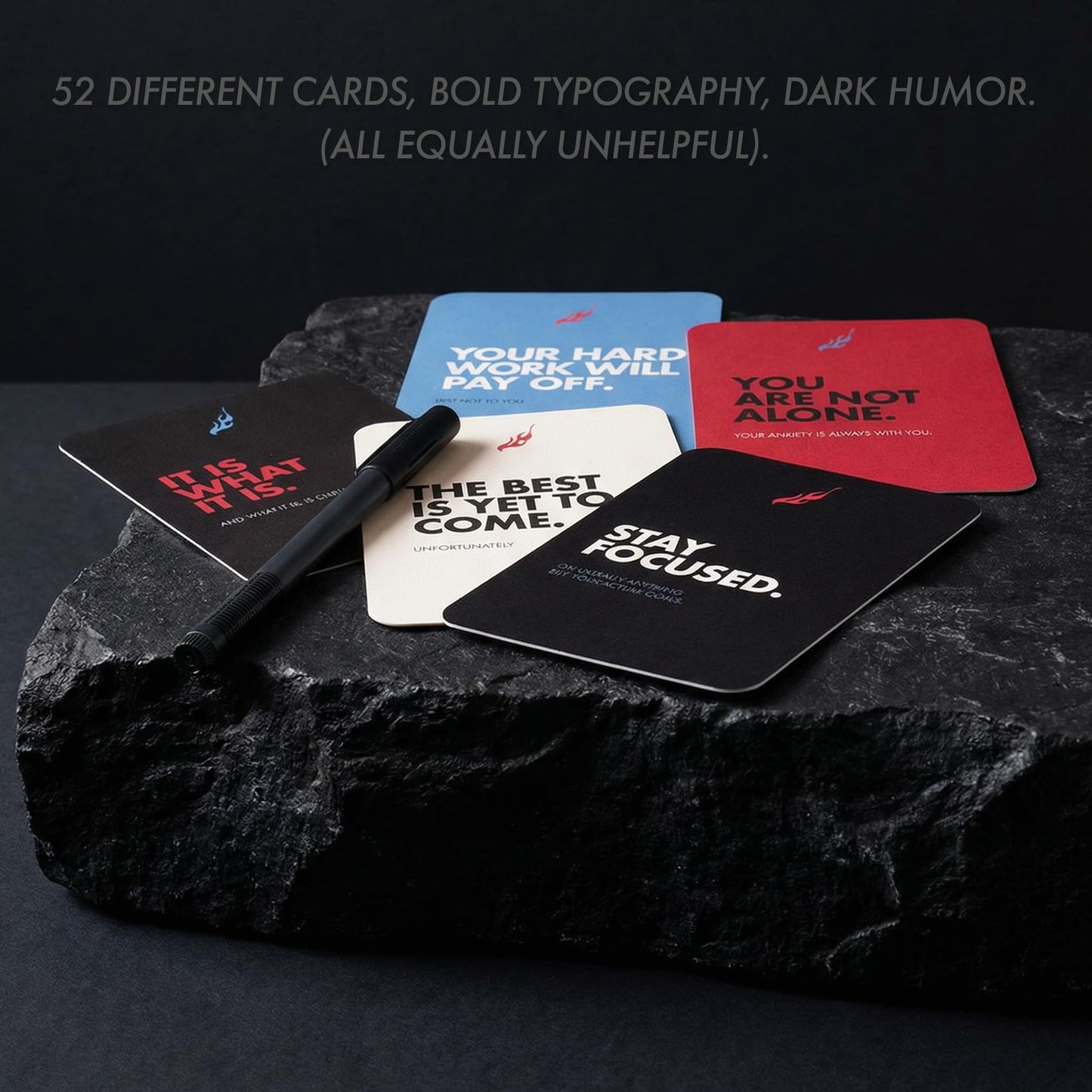 Siko Savage Affirmations | 52 Unmotivational Cards that Won’t Fix Your Life | Sarcastic Office Decor & White Elephant Gift for Adults | Anti Toxic